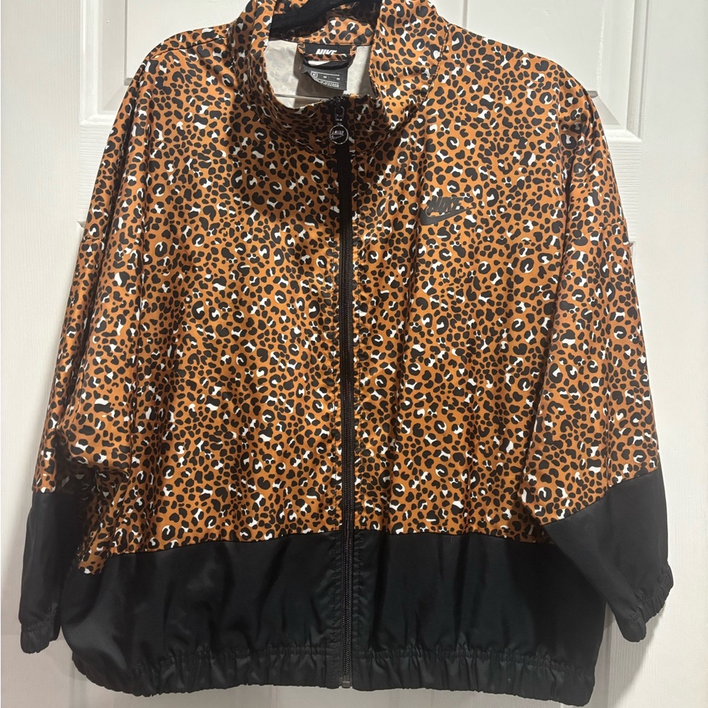 Nike Leopard Print Windbreaker Jacket